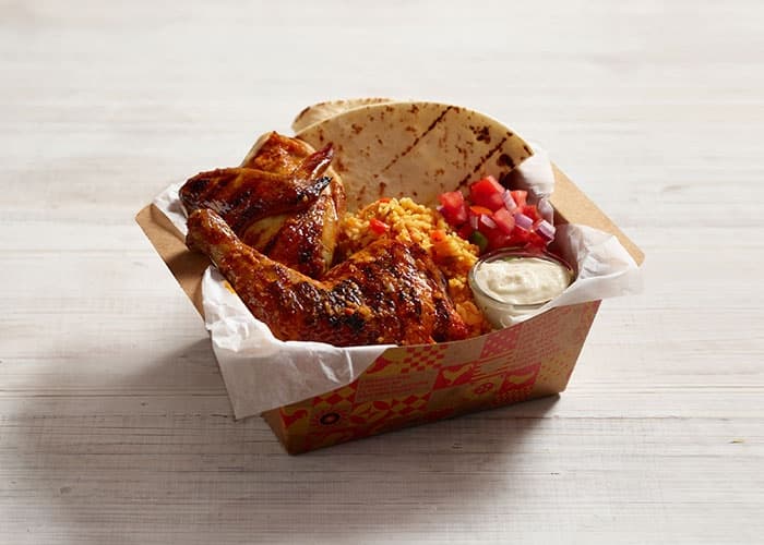 Caja de medio pollo
